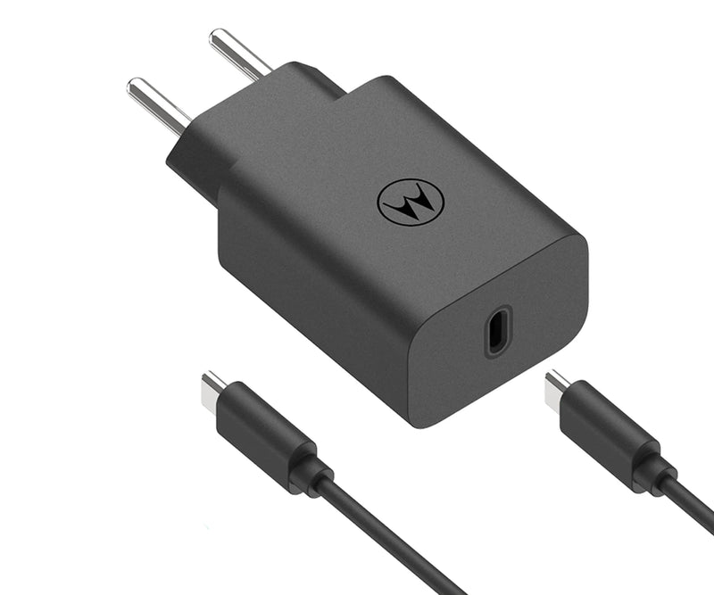 Carregador Motorola Original Turbo Power 50W + Cabo Tipo C