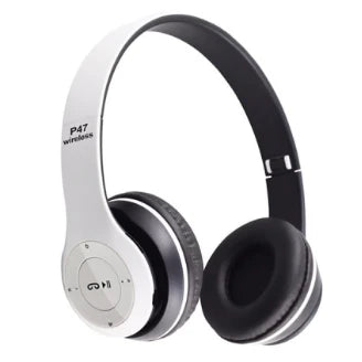 Fone de Ouvido Bluetooth P47 Sem Fio – Rádio FM, Cartão SD, Auxiliar P2, Chamadas