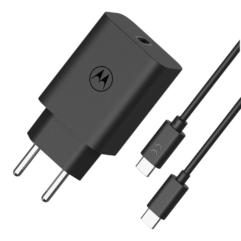Carregador Motorola Original Turbo Power 50W + Cabo Tipo C